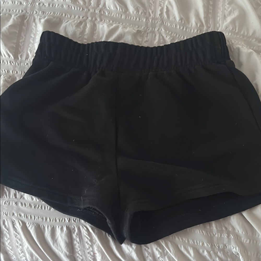 SHEIN Black Athletic Shorts with Elastic Waistband